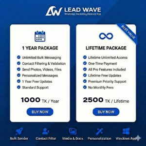 Lead Wave - Ultimate WhatsApp Marketing Software (Bulk Sender, AI Chatbot, Group Tools & 19+ Modules)